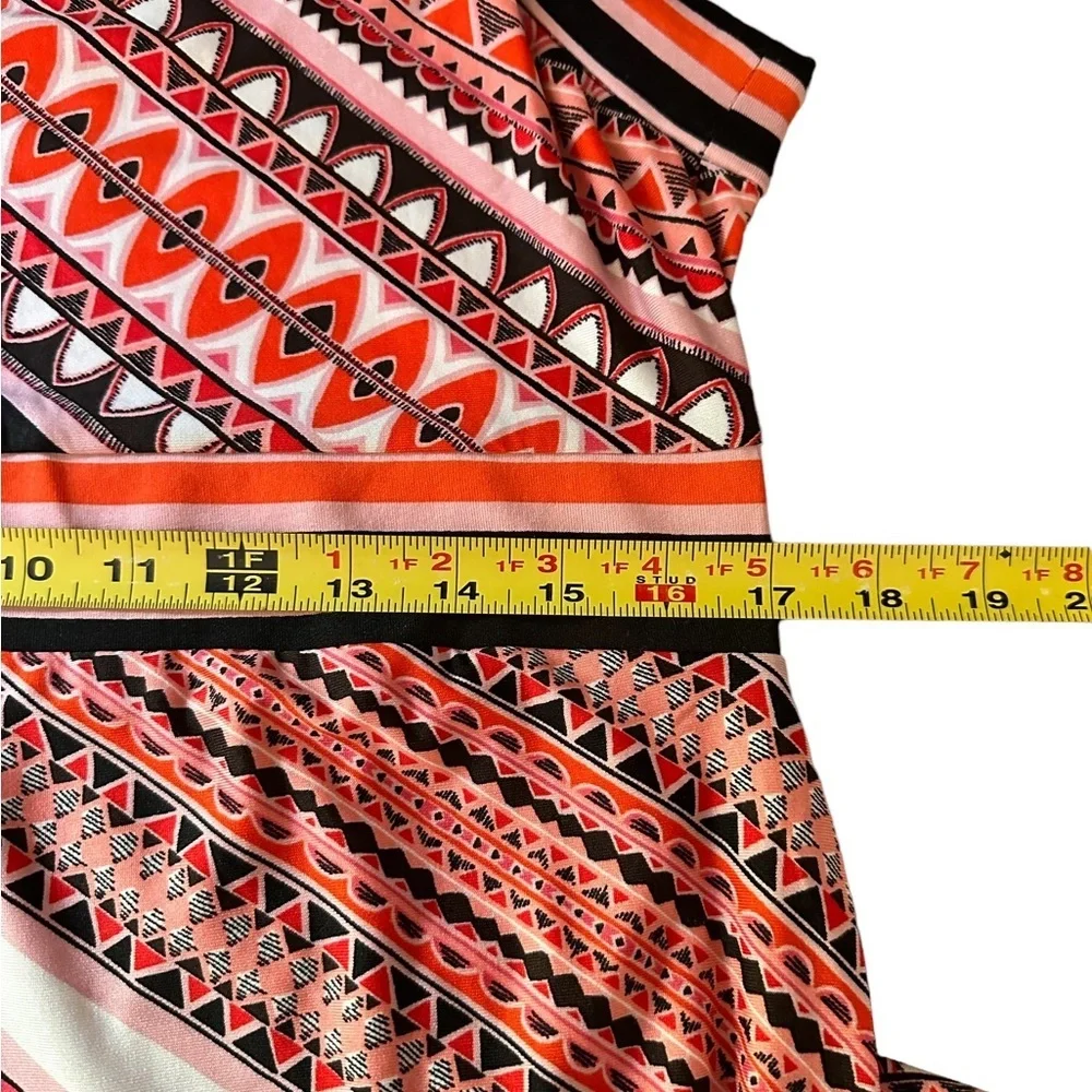 🌻 4/$25  Venus Graphic Herringbone Strappy Maxi Dress, Pink & Black, Size XL - Picture 3 of 6